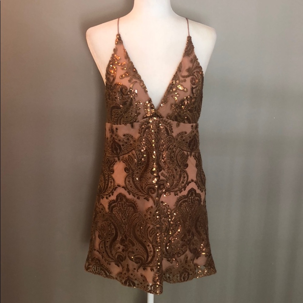 Free People Gold Dress